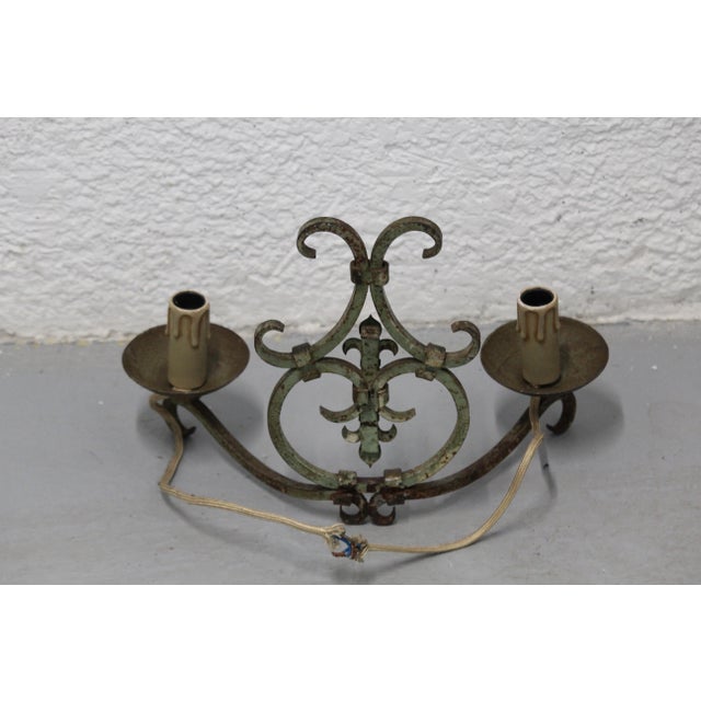 Vintage Royal Lily Decor Wall Lamps, 1950s, Set of 2 For Sale - Image 10 of 18