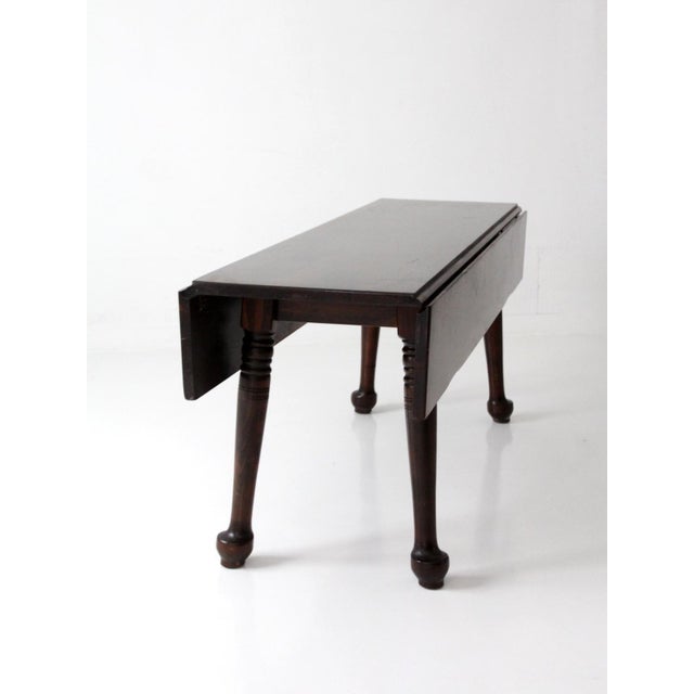 Early American Style Drop Leaf Dining Table Circa 1950s For Sale - Image 4 of 18