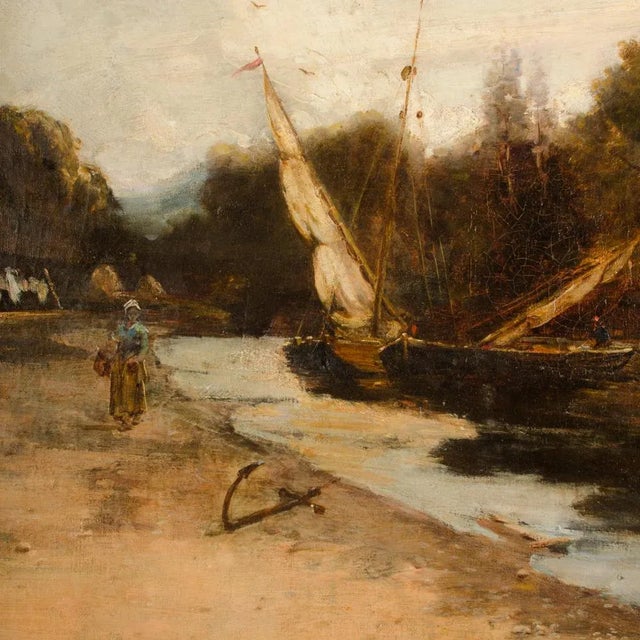 David Noble (British, 1882-1890) Impressionist Canal Landscape For Sale In Philadelphia - Image 6 of 13
