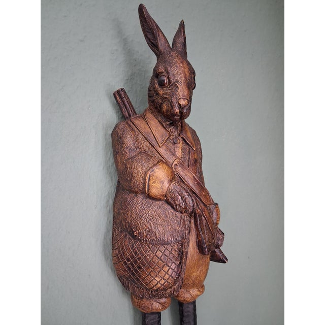 Black Forest Hunting-Wall Rabbit, 1980s For Sale - Image 3 of 6