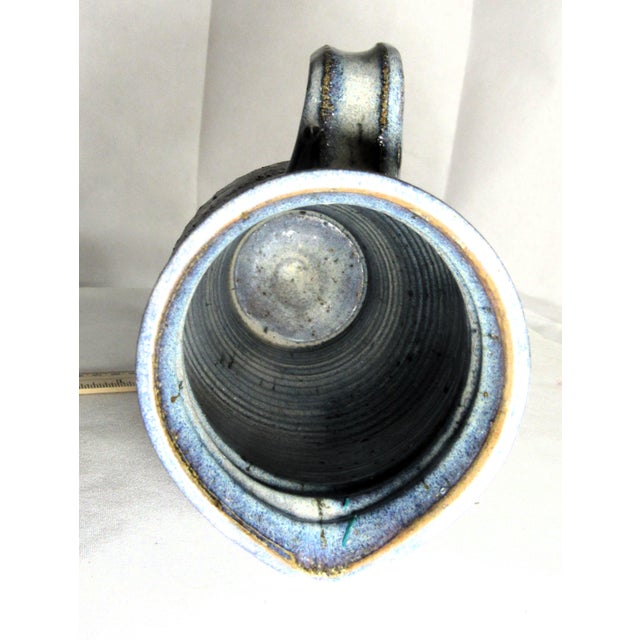 Gray Late 19th Century Salt Glazed Studio Pottery Stoneware Pitcher For Sale - Image 8 of 13