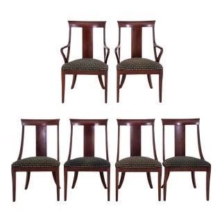 Regency Style Dining Chairs en Gondole, 6 For Sale