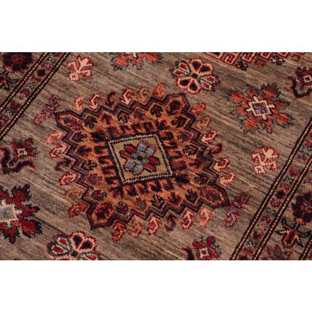 1990s Southwestern Super Kazak Gray Wool Runner Rug- 2'6'' X 9'6'' For Sale - Image 5 of 10