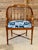 Vintage Chinoiserie Drexel Heritage Faux Bamboo Walnut Spindle Arm Chair Newly Upholstered For Sale In Naples, FL - Image 6 of 12