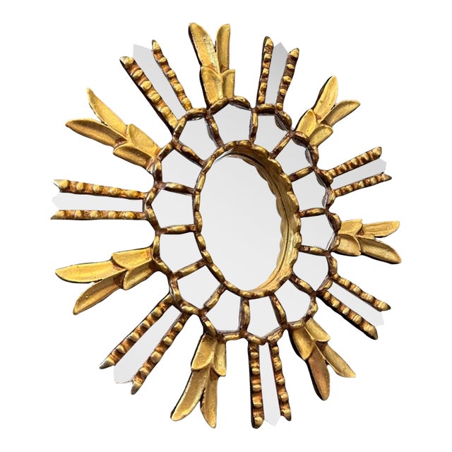 Vintage Italian Sunburn Mirror For Sale