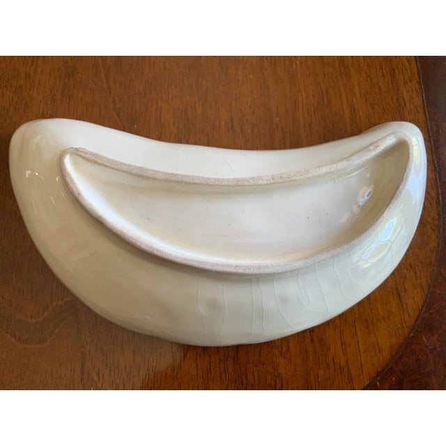 Antique Blue & White Floral Half Moon Dishes- a Pair For Sale - Image 10 of 11