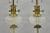 Mid 20th Century Vintage French Empire Brass & Crystal Glass Column "Oil Lamp" Table Lamps, Pair For Sale - Image 5 of 12