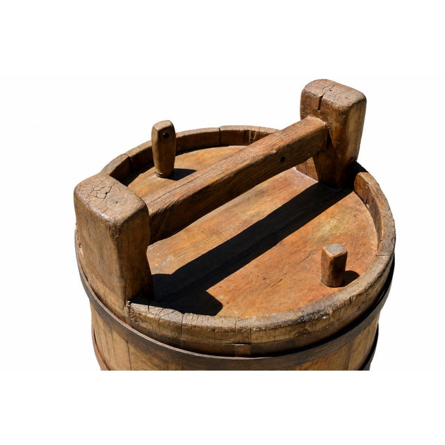 Mid 19th Century 19th Century Chinese Wine Barrel Jujube Wood Iron Bands For Sale - Image 5 of 13