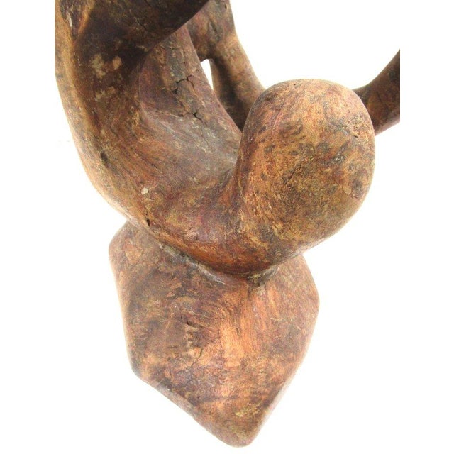 1950s Mid-Century Modern Organic Biomorphic Figurative Burl Wood Carving Sculpture For Sale - Image 14 of 18