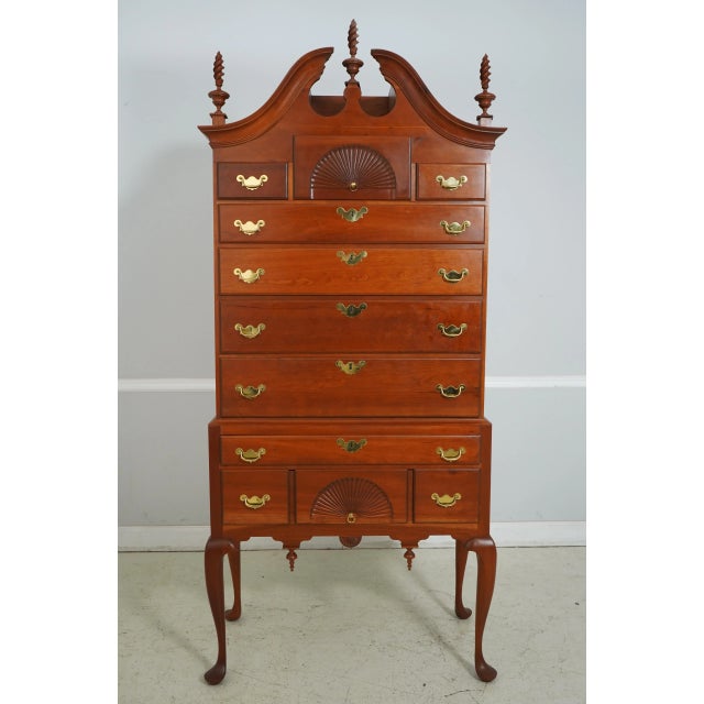 Age: Approx: 30 Years Old Details: 2 Piece Construction Dovetailed Drawer Construction Large Impressive Chest Pediment Top...