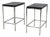 Pair of Minimalist Chrome Side Tables With Granite Tops For Sale
