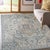 10x14 Unique Comfortable Blue Traditional Floral Hand Knotted Wool Carpet Rug For Sale - Image 4 of 6