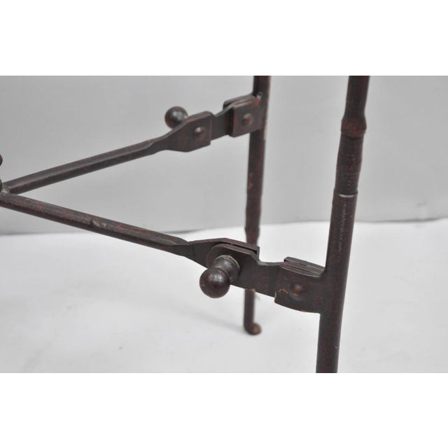Late 20th Century Late 20th Century Industrial Modern Giacometti Style Wrought Iron Side Table by Pottery Barn For Sale - Image 5 of 17