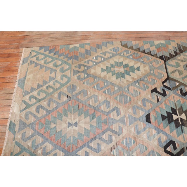 Early 21st Century Rustic Vintage Turkish Kilim - 5'6" x 10'4" For Sale - Image 5 of 18