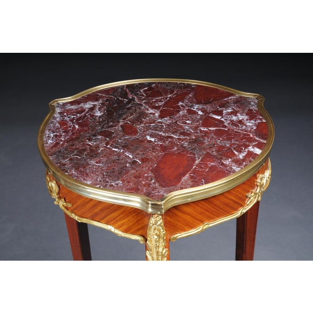 20th Century French Louis XV Style Salon Side Table in Style of F. Linke For Sale - Image 10 of 14