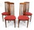A fine set of 4 Danish teak dining chairs. The chairs are very well made and have an appealing design. The chairs could be...