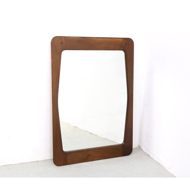 Mid-Century Modern Vintage Wooden Mirror by Aksel Kjersgaard for Illums Bolighus, 1960s For Sale - Image 3 of 10