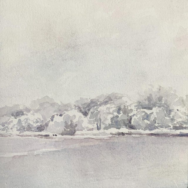 Paper Agnieszka Staak-Janczarska, Winter Landscape, Watercolour, 2017 For Sale - Image 7 of 7