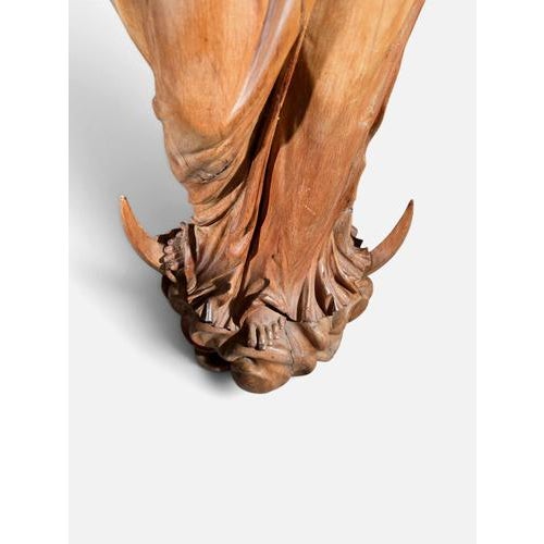 17th Century German Carved Fruitwood Virgin Mary, 1640 For Sale - Image 9 of 15