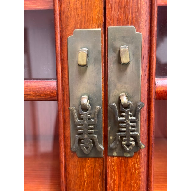 Chinese Rosewood Secretary Desk Cabinet, Circa 1970's For Sale - Image 11 of 12