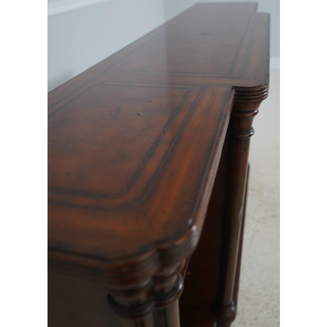 Wood Maitland Smith Mahogany Bookspline Door Bookcase Credenza For Sale - Image 7 of 18