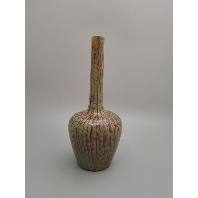 Art Nouveau Squash Vase by Clement Massier, 1889, in Flawless conditions. Designed before 1890 This piece has an...