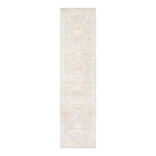 Pasargad Home Oushak Silver Wool Area Rug- 2' 9'' X 11' 0'' For Sale