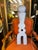Vintage Light Blue Wooden Mexican Sculpture For Sale - Image 9 of 11