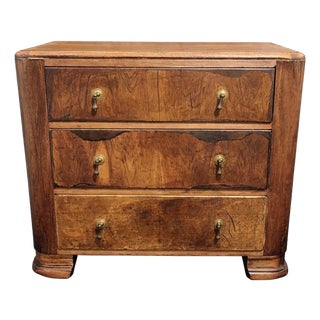Art Deco CC41 Chest of Drawers in Burr Walnut For Sale