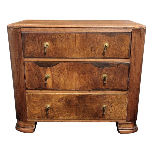 Art Deco CC41 Chest of Drawers in Burr Walnut For Sale