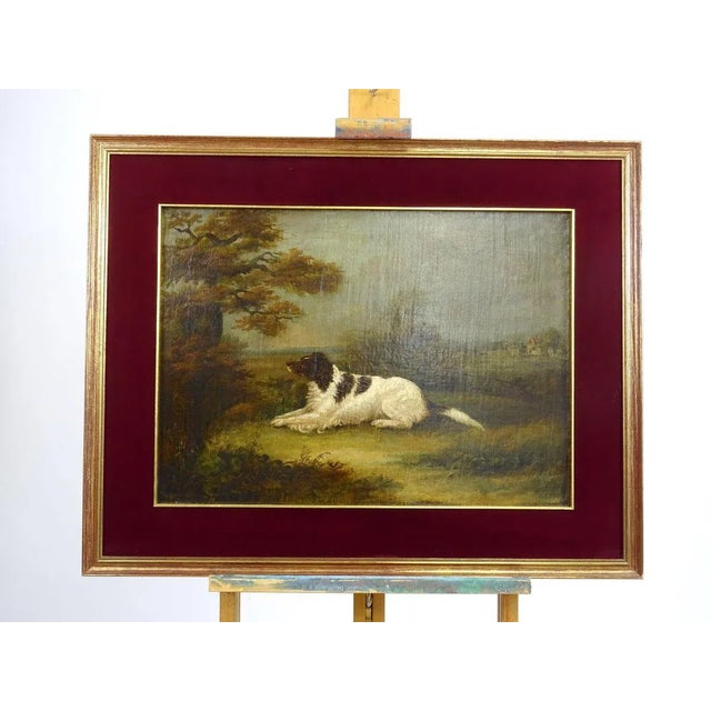 Landscape with Dog, Oil Painting on Canvas, England 19th-Century For Sale - Image 9 of 9