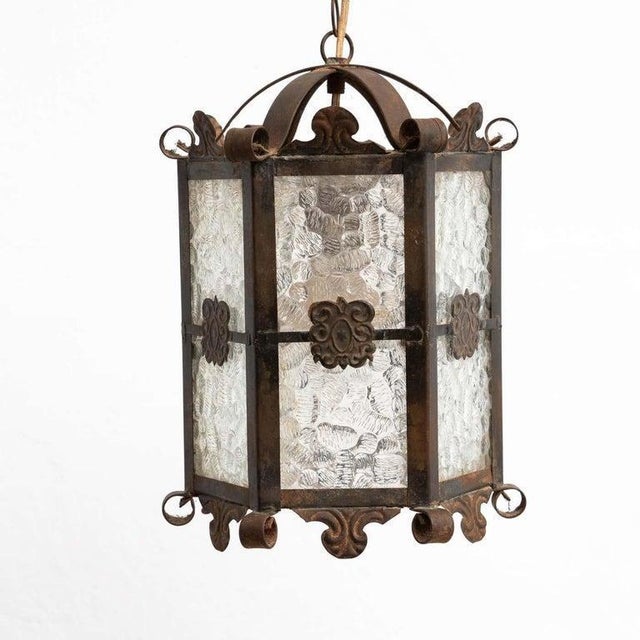 1950s Vintage Metal Pendant Lamp, 1950 For Sale - Image 5 of 15