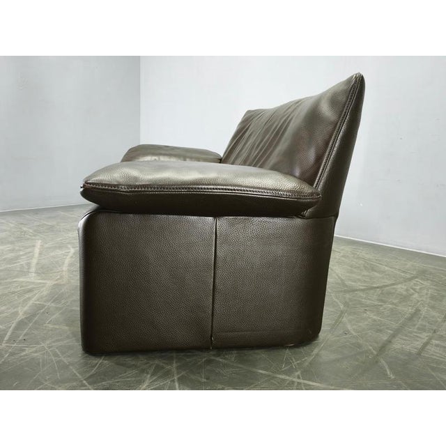 Belgian Full Grain Leather Freestanding Two-Seat Sofa from Jori, 1990s For Sale - Image 9 of 15