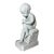 Large French Canova 19th Century Parian Figure Seated Cherub Statue Sculpture For Sale
