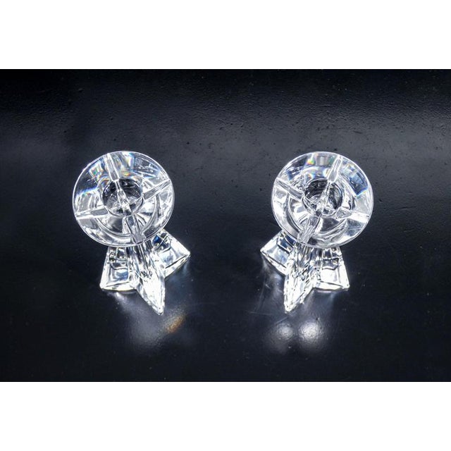 Crystal Table Candlesticks by Le Perle for C&F, Set of 2 For Sale - Image 4 of 14