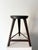 A characterful vintage machinist’s stool with ebonised timber top and exposed rivets. This industrial piece has a circular...