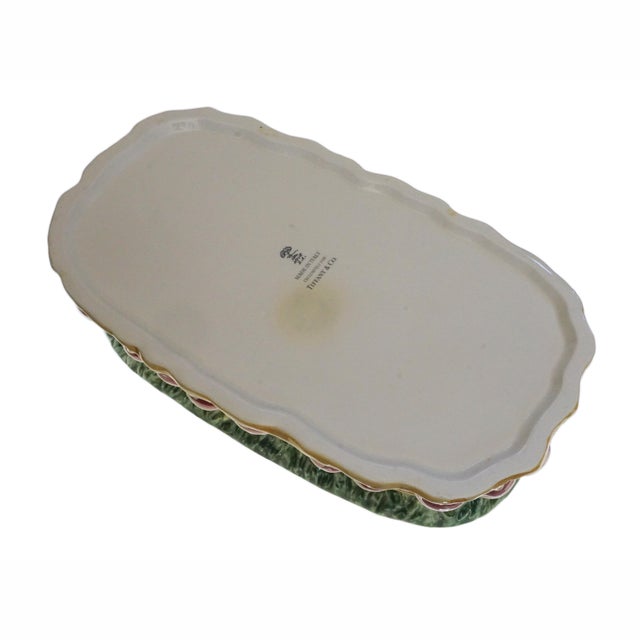 Green Tiffany & Co Large Artichoke Lidded Tureen Painted Molded Vintage Nove Ceramic Italy For Sale - Image 8 of 10