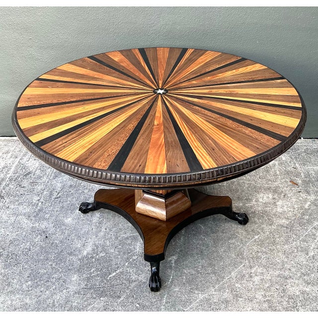 Vintage Starburst Inlay Dining Table For Sale - Image 12 of 12