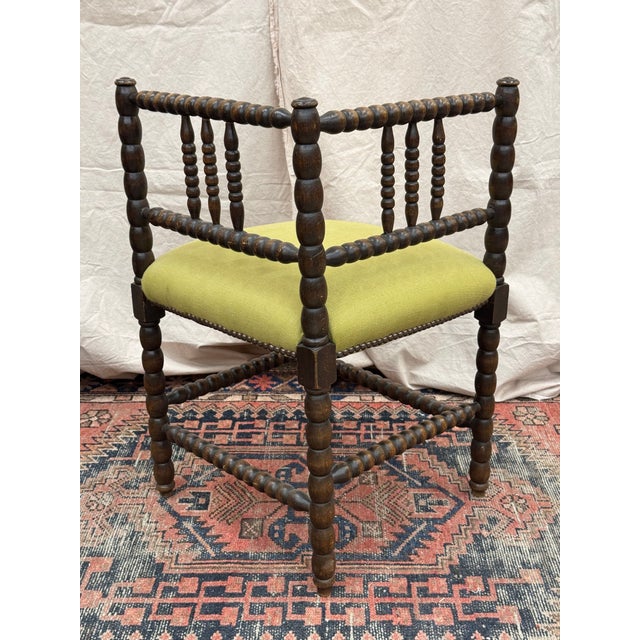18th Century English Turned Bobbin Corner Chair For Sale - Image 4 of 4