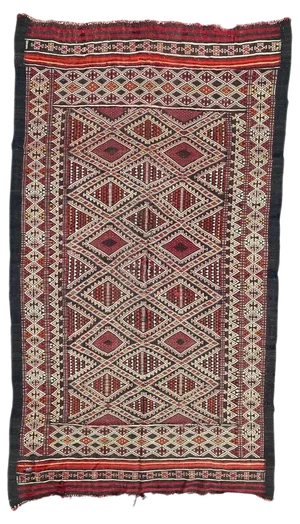 Vintage Wool Moroccan Kilim