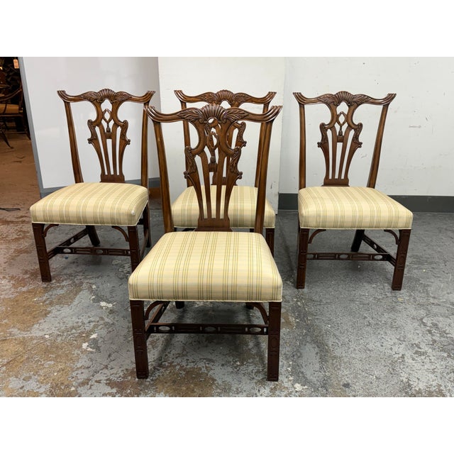 Chippendale Burton Ching Chippendale Dining Chairs, Set of Four For Sale - Image 3 of 12
