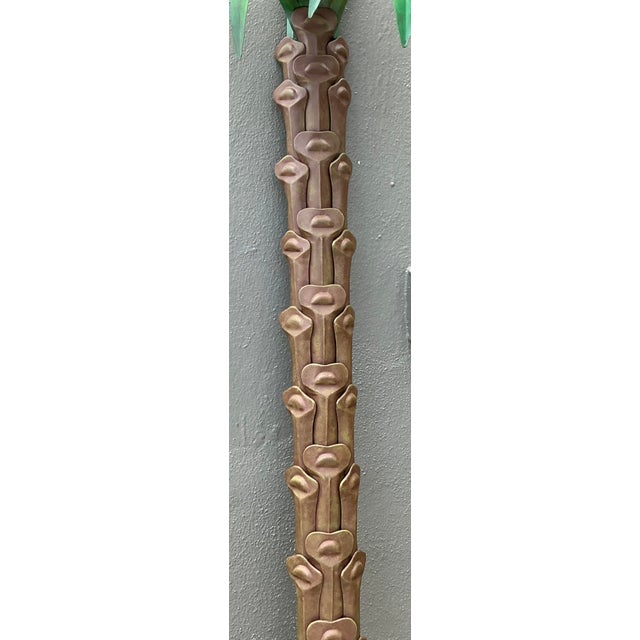 Late 20th Century Vintage Monumental Punch Cut Palm Trees - A Pair For Sale - Image 5 of 12
