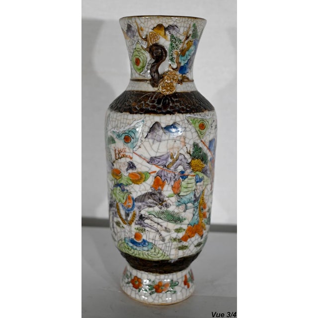 19th Century Crackled Earthenware Vase, Nanjing, China For Sale - Image 13 of 18