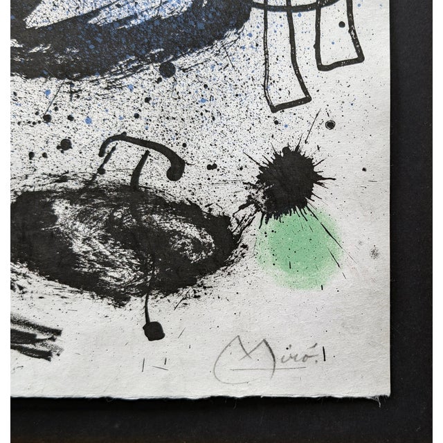 Abstract Joan Miró, Plate 3 From Bouquet De Reves Pour Neila, 1967, Signed Edition of 25, Maeght 534, 1967 For Sale - Image 3 of 4