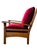 Brown Stickley Mission Collection Oak & Velvet Bow Arm Lounge Chair (Model 89-2590) For Sale - Image 8 of 16