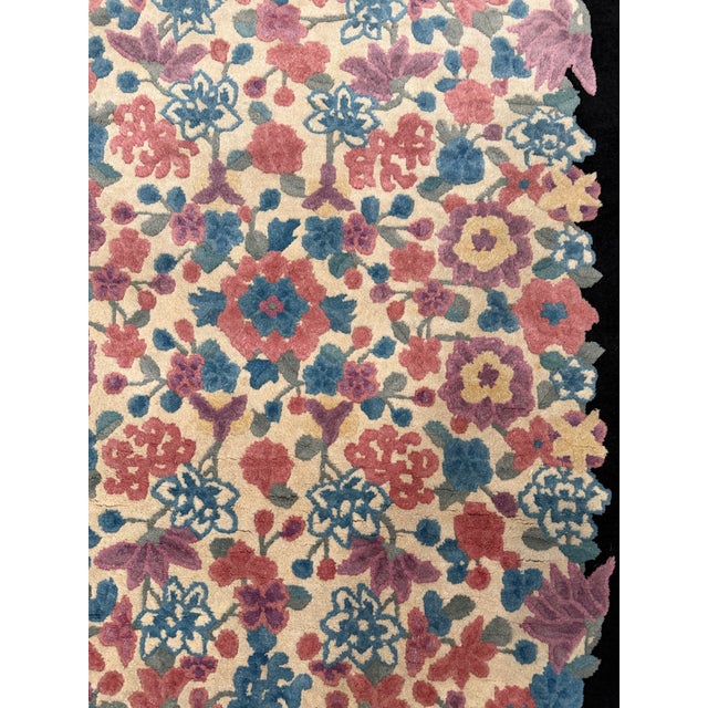 Mid-20th C Entury Chinese Art Deco Oval Rug 3'1" X 4'11" For Sale - Image 9 of 11