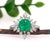 Gia Certified 2.22ct Colombian Emerald Diamond Halo Ring: Solid 14k Gold, 8.5mm, Size 6.75 For Sale - Image 4 of 8