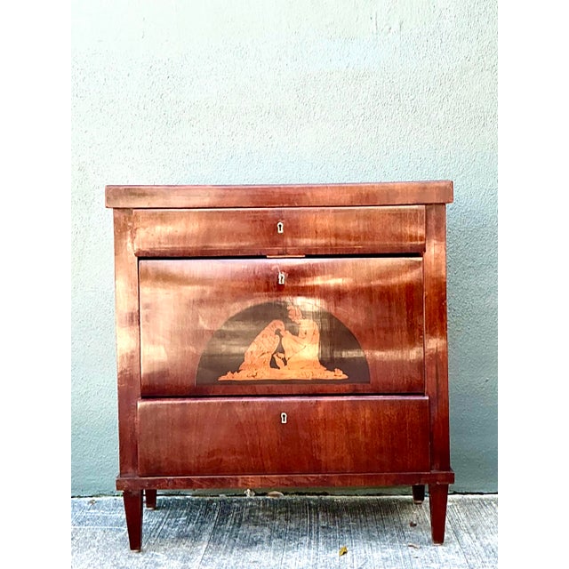 Neoclassical Vintage Biedermeier Chest of Drawers For Sale - Image 3 of 12