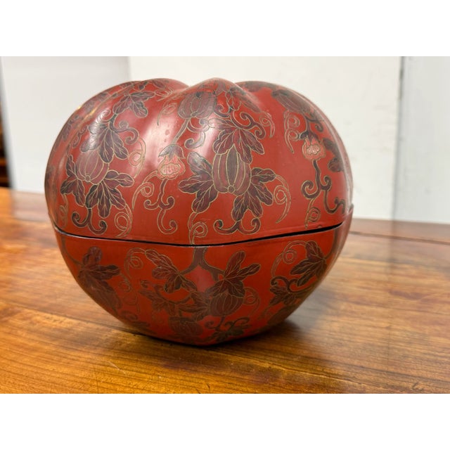 Design Plus Gallery presents a Vintage Shaped Lacquered Box from Chaubon Antiques of Scottsdale, AZ. This trinket box is...