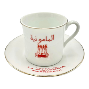 Vintage Hotel De La Mamounia Marrakech Demitasse Cup & Saucer